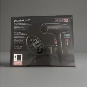 INFINITIPRO by Conair Black Hair Heat Dryer, brand new